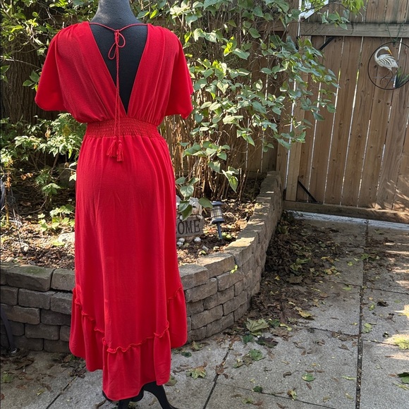 Flying Tomato Bright Orange women’s high low dress. Size S - Picture 6 of 10
